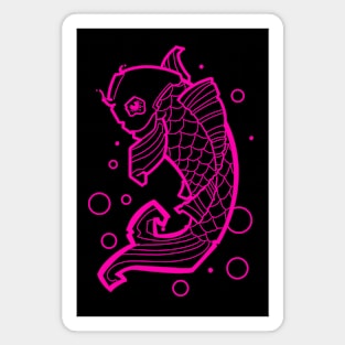 pink koi fish Magnet